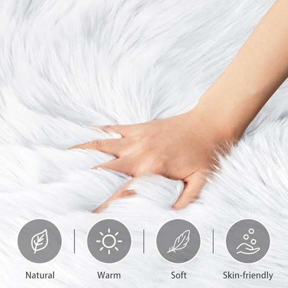 COPY - Round Fur Placemat, Washable Faux Fur Fluffy Table Small Place Mat Decor… - Picture 6 of 6